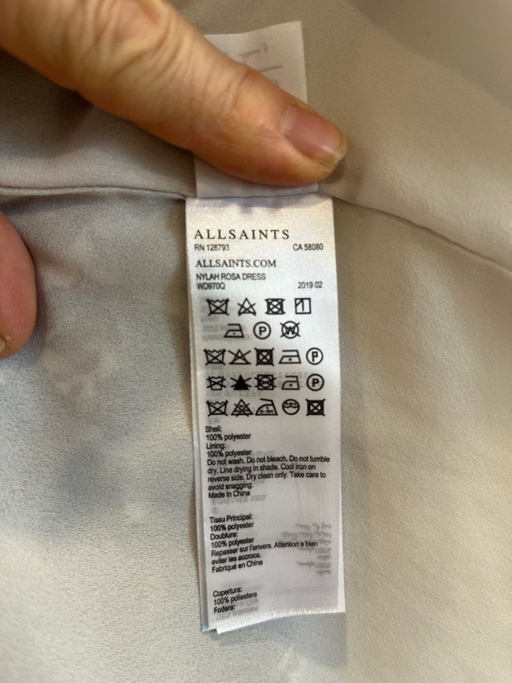 All Saints Nylah Rosa Sleeveless Floral Maxi Dress in Gray and White - Picture 15 of 16